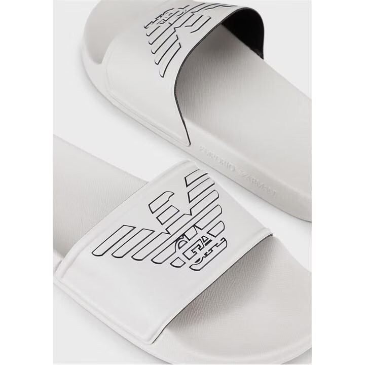 【関税無・国内発】 Emporio Armani / Slipper Pu-Eagle Log Emporio Armani Emporio Armani Slipper Pu-Eagle Log