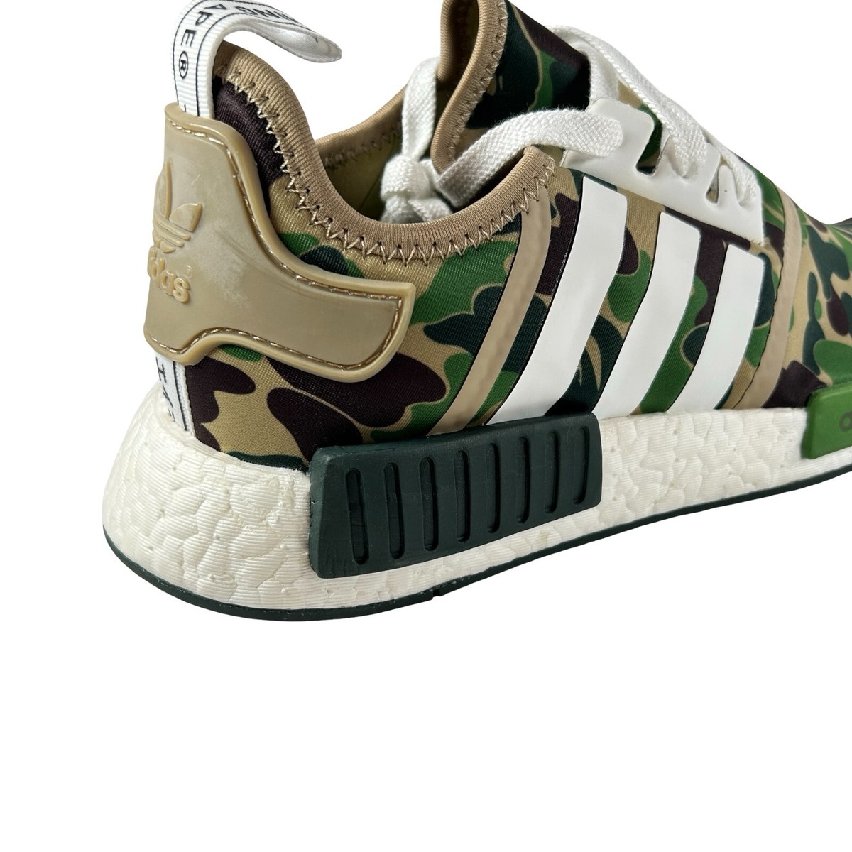 Size 8.5 - adidas A Bathing Ape x NMD_R1 Olive Camo for sale