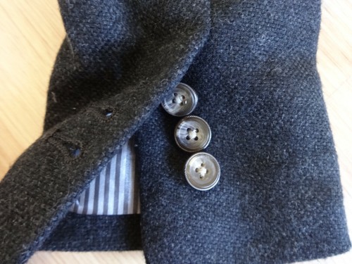 Gap Women's Modern Blazer, Grey 'Tweed' with Chambray Lining, XS - Picture 7 of 12