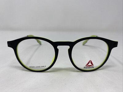 Reebok R9006 BLL CS 45-17-135 Black/Lime Plastic Full Rim Eyeglasses Frame  L34