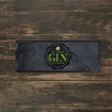 It's Always Gin O'clock Slate Design Bar Runner Cocktail Party Pub Club Gift