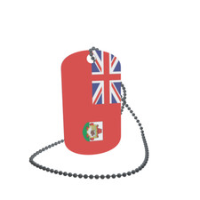 Dog Tag Flag Bunting Bermuda Dog Tag Aluminium 30 x 50mm