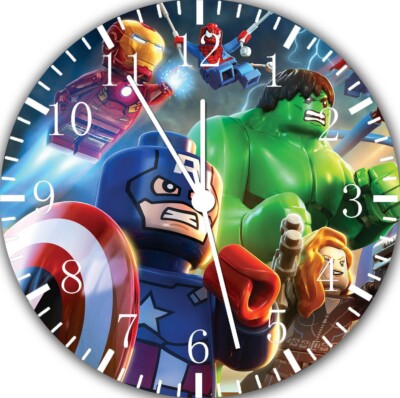 Lego Avengers Wall Clock E28 Personalized option with adding name
