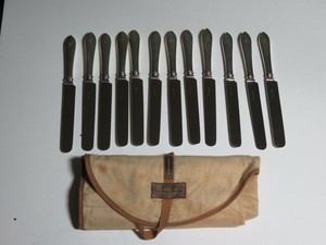 Tiffany & Co. STERLING SILVER Faneuil Blunt Hollow Knife with Bolster SET of 12