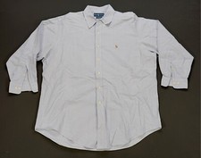 Rare Vintage RALPH LAUREN Small Pony Yarmouth Dress Shirt 90s Polo Blue 17 32/33