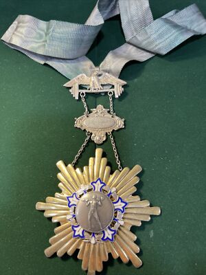 GERMANY. CLUB  MASTER   1936.Award Badge Of The Champion in Power Sports.