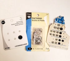New Snap Fasteners Size 16 (7/16-Inch) 7 Count plus 2 Partial Sets