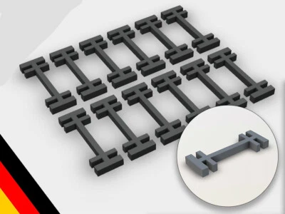 Schienenverbinder passend für LGB Lehmann Spur G im Set (12 25 50) Gleisklammern