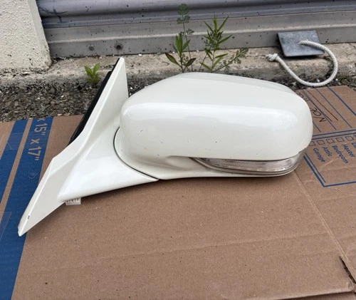 2009-2014 Acura TL LEFT DRIVER SIDE VIEW DOOR MIRROR WHITE W SIGNAL OEM