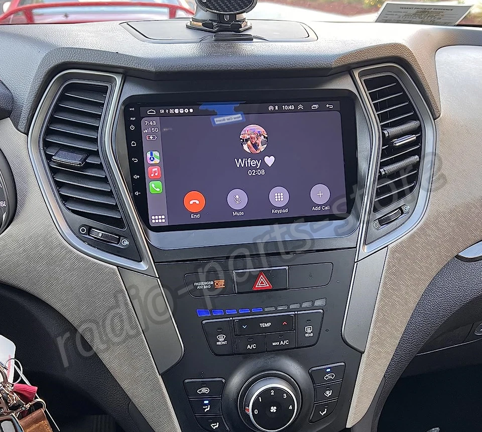 Radio estéreo GPS Android 13 para Hyundai Santa IX45 FE 2013-2018 Carplay Foto 3 de 4