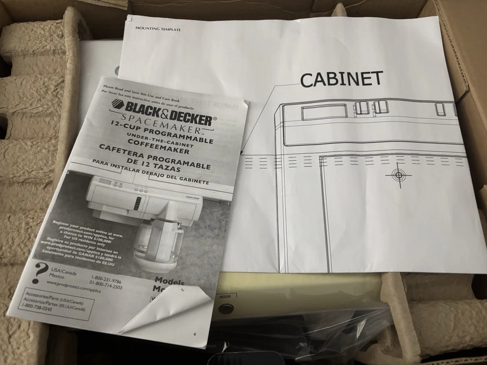 NEW Black Decker Spacemaker 12 Cup Under Cabinet WHITE Coffee Maker 2008 SDC740 - Image 3 of 4