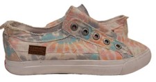 Blowfish Malibu Kids Tie Dye Slip On Sneakers Size 5 Distressed Canvas Shoes
