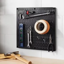 16" Square Metal Pegboard -  Wall & Garage Storage,Carbon Steel, 100 lb Capacity