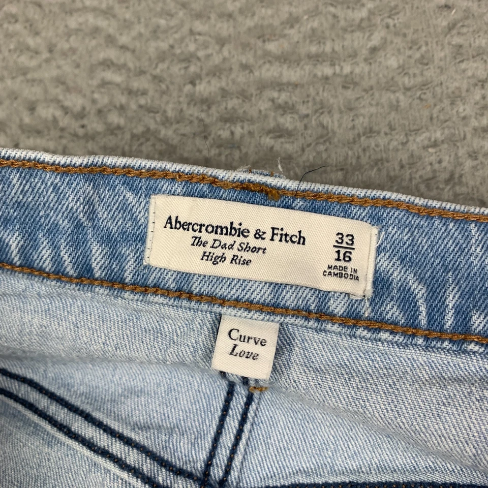 Pantalones Cortos Abercrombie Fitch Mujer 33/16 Denim The Dad High Rise Curve Love 5" Foto 3 de 4
