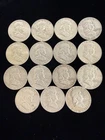 1961 Ben Franklin Half Dollar 90% Silver 15 Coin Lot
