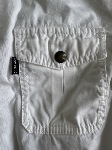 Tom Ford White Button-Up Women Shirt Size 36 Made in Italy 100% Cotton - Picture 4 of 7