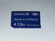 SanDisk 2GB Memory Stick Pro Duo MagicGate 2.0 Blue Memory Card for Sony PSP