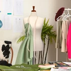 Female Dress Form Size (14-16) , Adjustable Height Torso Body with Wooden Stand