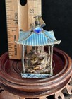 ANTIQUE CHINESE EXPORT ENAMEL PAGODA  with CARVED TIGER EYE BUDDHA  SILVER — photo 9