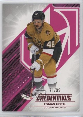 2024-25 Upper Deck Credentials Pink 71/99 Tomas Hertl #89 2d8
