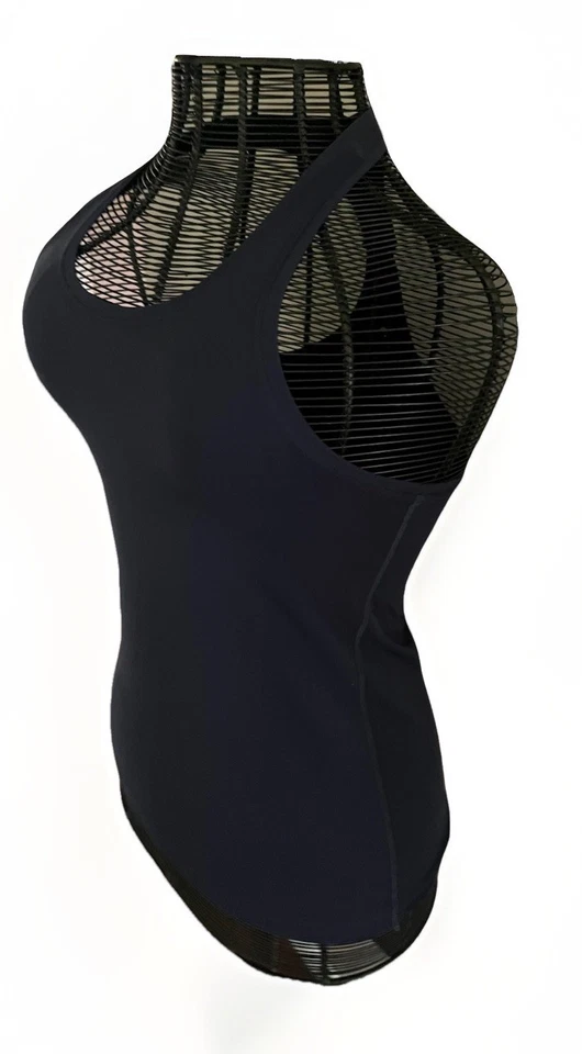 Camiseta sin mangas deportiva CURVES N COMBATBOOTS gris carbón espalda deportiva talla L Foto 2 de 4