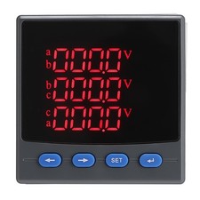 96x96mm Three Phase Digital Voltmeter with RS485 for PLC Industrial Monitoring