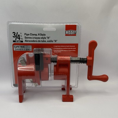 New Bessey BPC-H34 3/4-Inch H Style Pipe Clamp Red