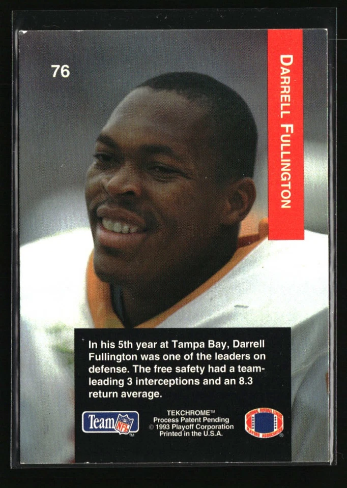 1993 Playoff #76 Darrell Fullington - Image 2 of 2
