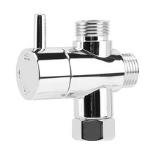 3 Way T-Adapter Bath 1/2 Shower Head Arm Mount Valve Splitter Diverter Chrome