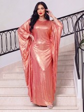 Turkey Kaftan Dubai Abaya Women Batwing Sleeve Islamic Long Maxi Dress Robes