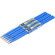 3 Pairs Wood Drumstick Anti Slip Handle Grips 5A Blue Drum Stick Wood Tip