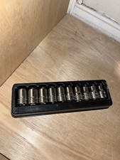Snap On 10-19 Shallow 1/2 Chrome Socket Set