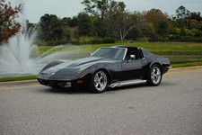 1973 Chevrolet Corvette Black with T-Tops, Upgraded 350 V8 with Extensive