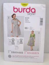Burda Style 7084 Dirndl Dress w/ Detachable Apron Misses' 10-24 Pattern Uncut