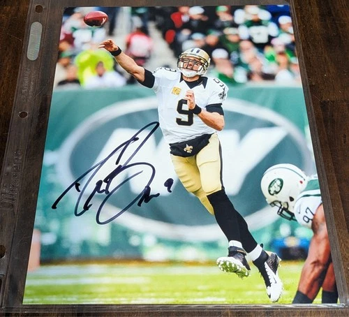 Drew Brees Signed 8x10 - Guaranteed to Pass PSA, JSA, or BAS