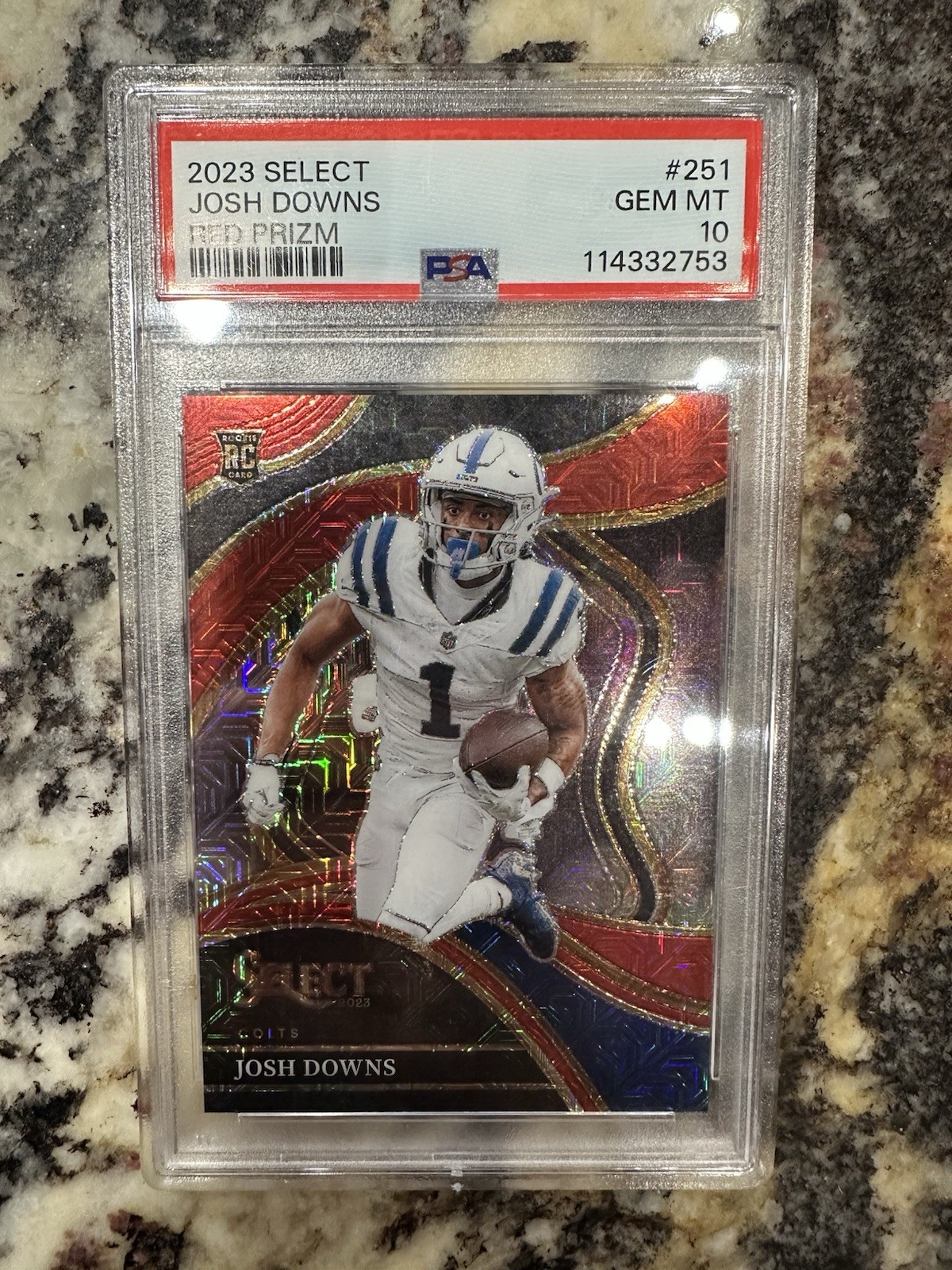 2023 Panini Select - Club Level Josh Downs #251 Red Prizm /49 (RC)