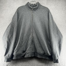 L.L. Bean Katahdin Iron Works Jacket Mens Large Gray Full Zip Sherpa Fleece