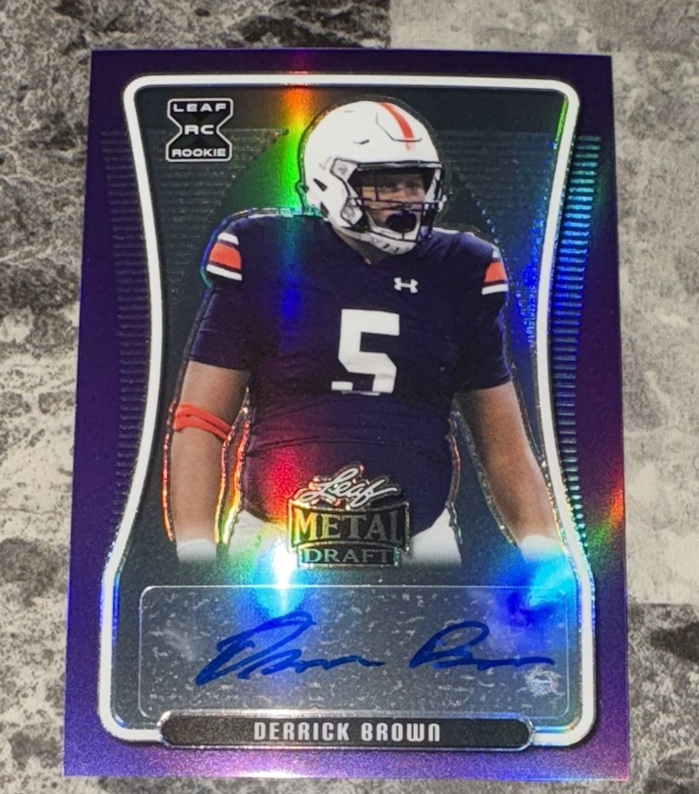 Derrick Brown Leaf Metal Draft Flashback Autographs #BADB2 Base