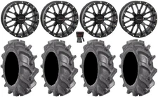 System 3 ST-3 Black 18" Wheels 33" BKT AT 171 Tires Commander Maverick
