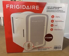 Frigidaire EFMIS170 Light Up Mirror Beauty Beverage Cooler 9 Can White New Other