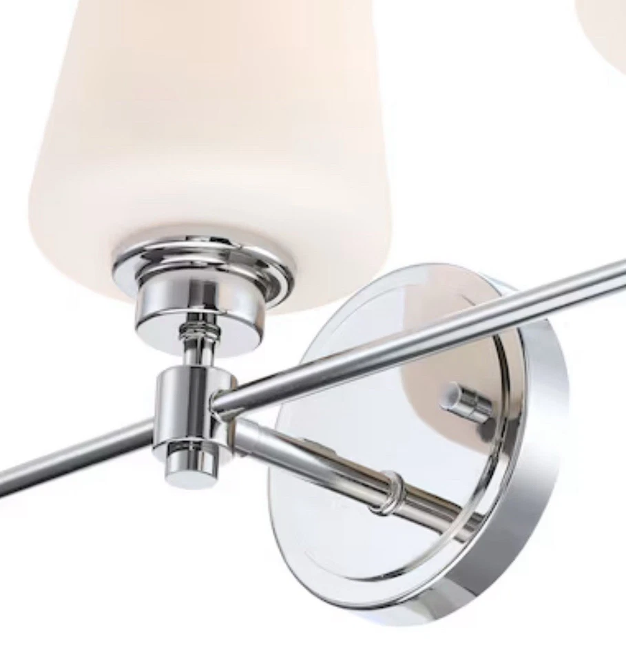 Переходный светильник для туалетного столика Allen + Roth Goldson 22,5 дюйма 3 лампы T230745-W - Изображение 4 из 4