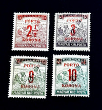 HUNGARY Stamp Lot - 1923 Postage Due Reaper Overprint MLH r23
