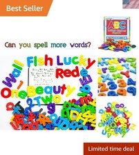 Magnetic Letter Number Magnets for Toddlers - 112 Pieces of Fun Learning