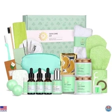 Facial Skin Care Set & Spa Kit - Essential Oils, Hyaluronic Acid, Relaxation