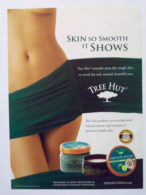 2010 Magazine Advertisement Page Ad Tree Hut Shea Body Butter Lotion Sexy Woman 
