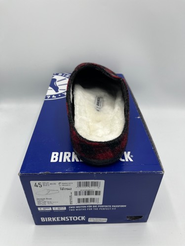 BIRKENSTOCK Zermatt Rivet Wool Plaid Tartan Men's Slippers clogs UK10.5 EUR45 - Picture 15 of 19
