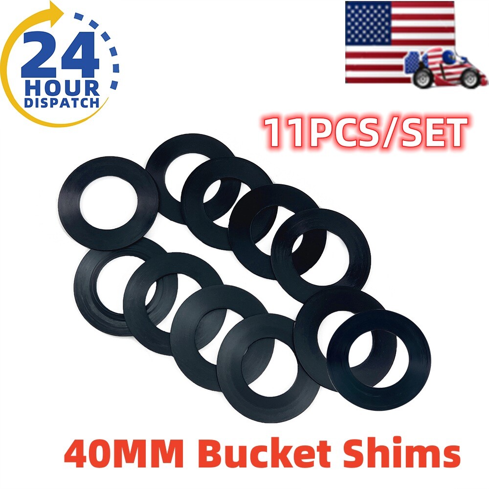 POM Plastic Shims 40mm Bucket Pin Shim Kit - 10 Pcs For Excavators, Skid Steers (Cat, Kubota, John Deere) Buckets&amp;Linkage Pins For Excavator