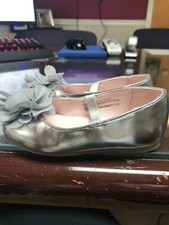 Toddler Girls Size 7 Ballet Flats By Nina Silver Great Condition  