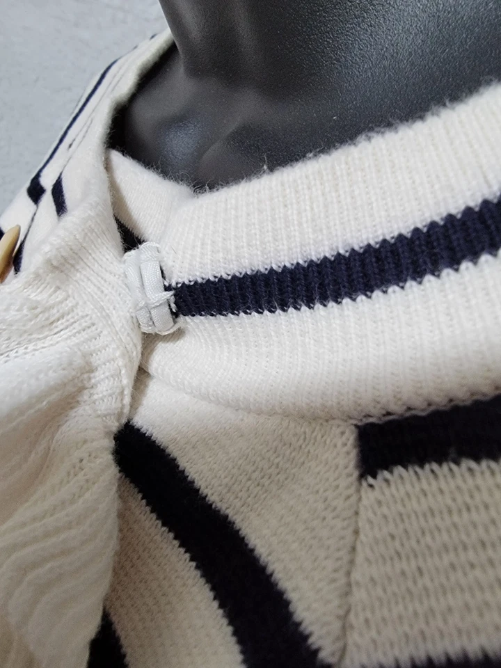 J Crew Womens Sweater Shirt Top Blouse Size M Medium Black White Striped - Image 4 of 4