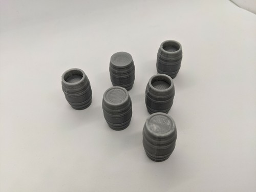 6x Assorted Barrels Wooden Drums 28mm 1:56 20mm Wargames Model Scatter Scenery - Picture 10 of 12